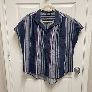 Mela Purdie Striped Popover Blouse
